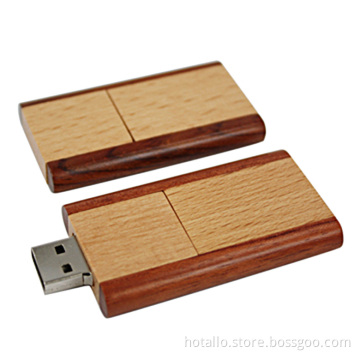Rectangle Wooden USB Flash Stick Pen Driver